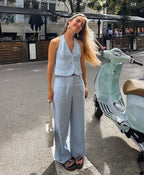 Aria Open-Back Set cotton-linen set