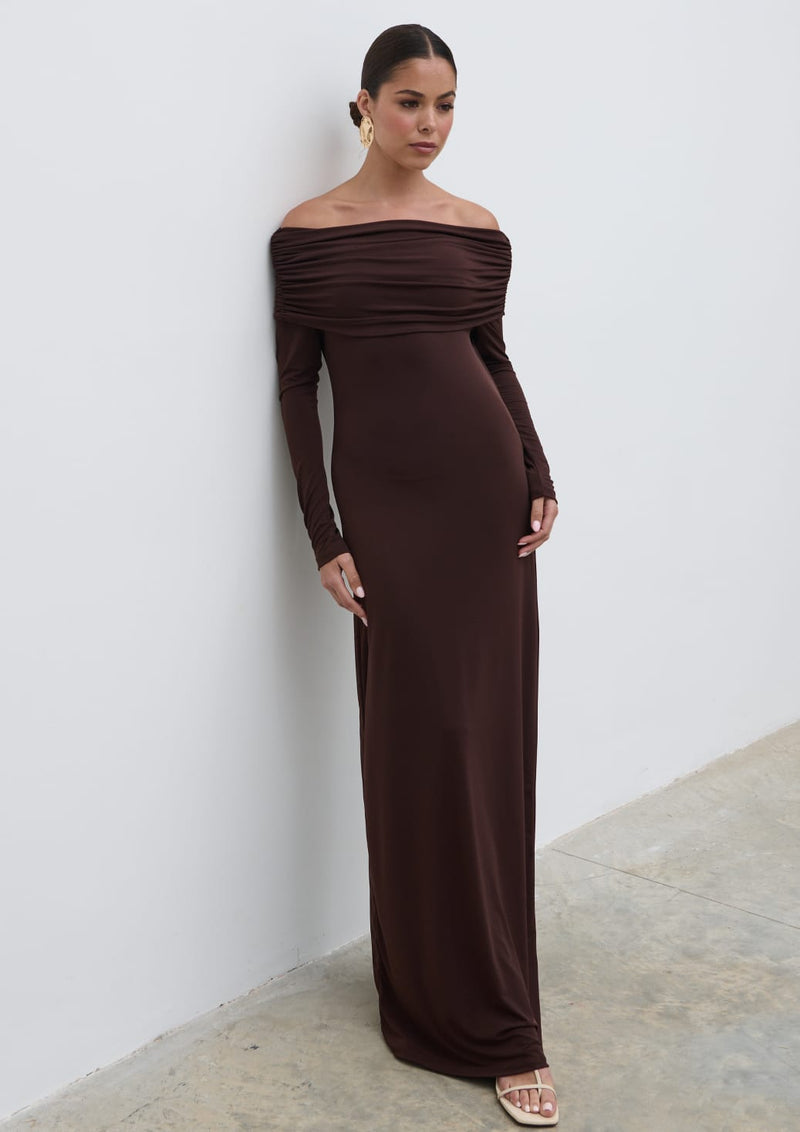 Mira Off-Shoulder Maxi Dress